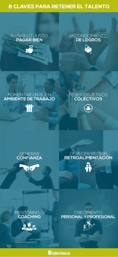 infografía con consejos para retener el talento en una empresa